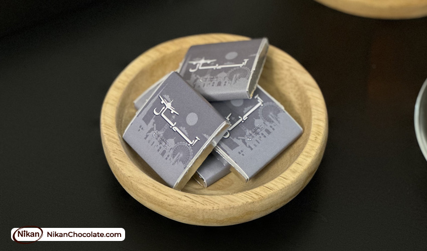 شکلات تبلیغاتی با بسته بندی اختصاصی (نمونه کار نیکان شکلات)